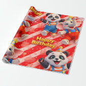 Papier Cadeau Happy birthday premium wrapping paper de (Déroulé)