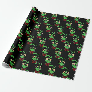 Papier Cadeau Happy Bookworm Black