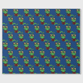 Papier Cadeau Happy Bookworm Turquoise (Plat)