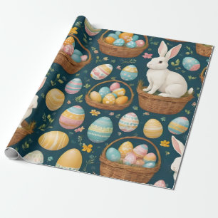 Papier Cadeau Happy Bunny Pâques collection moderne