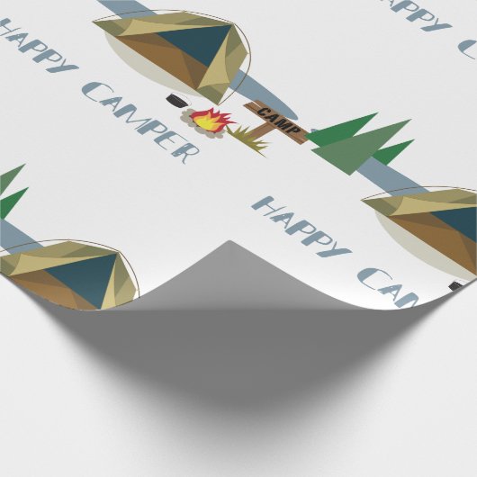 Papier Cadeau Happy Camper (Coin)