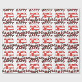 Papier Cadeau Happy Camper (Plat)