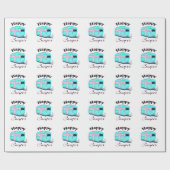 Papier Cadeau Happy Camper Trailer Camping (Plat)