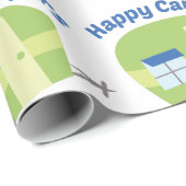 Papier Cadeau Happy Campers (Coin rond)