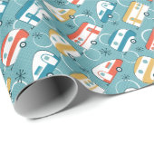 Papier Cadeau Happy Campers (Coin rond)