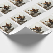 Papier Cadeau Happy Cat : Cute Kitten Design pour Amoureux de le (Coin)