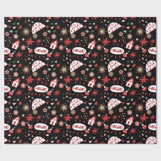 Papier Cadeau Happy Christmas X-mas Gift wrap (Plat)