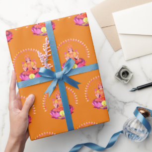 Papier Cadeau Happy Diwali - Deepalavi Lakshmi Goddess 1