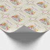 Papier Cadeau Happy Easter Cute Water Color bunny (Coin)