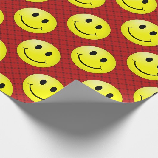 Papier Cadeau Happy Face Graphic Motif (Coin)