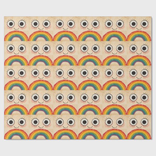PAPIER CADEAU HAPPY FACE RAINBOW (Plat)