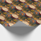 Papier Cadeau Happy Fall Latte In Red Mug With Automne Leaves (Coin)