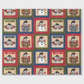 Papier Cadeau Happy Fun Snowmen | Noël (Plat)