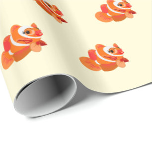 Papier Cadeau Happy Goldfish Wrapping