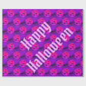 Papier Cadeau Happy Halloween Éffrayant temps (Plat)