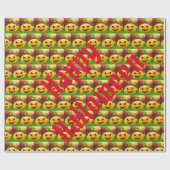 Papier Cadeau Happy Halloween Éffrayant temps (Plat)