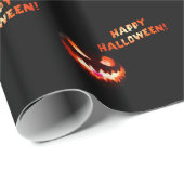 Papier Cadeau HAPPY HALLOWEEN - Jack-O-Lantern (Coin rond)