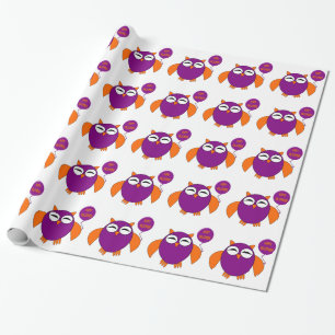 Papier Cadeau Happy Halloween Party Owl Wrapper Paper