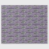 Papier Cadeau Happy halloween violet design (Plat)