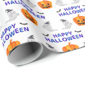 Papier Cadeau Happy Halloween Wraping Papers For Hallowing (Coin rond)