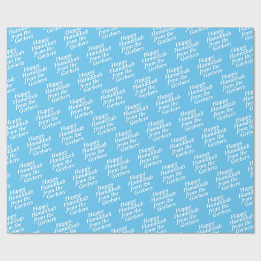 Papier Cadeau Happy Hanoukka Custom Name (Plat)