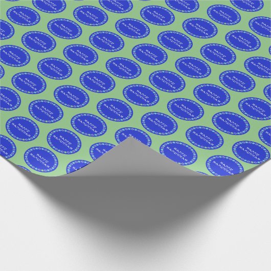 Papier Cadeau Happy Hanoukka Star Circle (Coin)