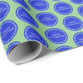 Papier Cadeau Happy Hanoukka Star Circle (Coin rond)