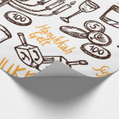 Papier Cadeau Happy Hanoukka Wrapper paper (Coin)
