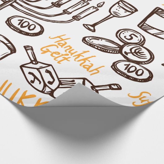 Papier Cadeau Happy Hanoukka Wrapper paper (Coin)