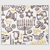 Papier Cadeau Happy Hanoukka Wrapper paper (Plat)