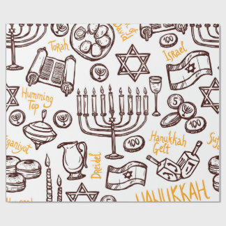 Papier Cadeau Happy Hanoukka Wrapper paper