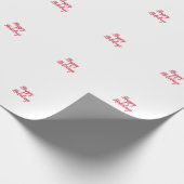 Papier Cadeau Happy holidays christmas handwriting red white (Coin)