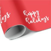 Papier Cadeau Happy Holidays Christmas New Year Season Message (Coin rond)