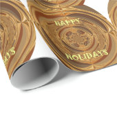 Papier Cadeau Happy Holidays Circle Art Print/Design (Coin rond)