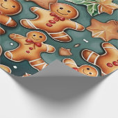 Papier Cadeau Happy Holidays Gingerbread cookies (Coin)