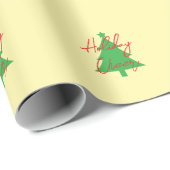 Papier Cadeau Happy Holidays Merry Christmas New Year (Coin rond)