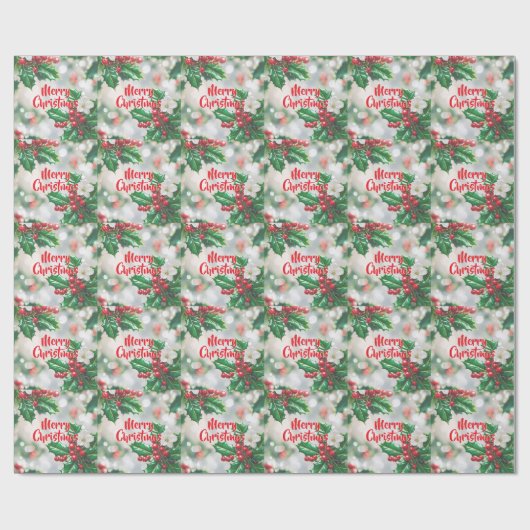 Papier Cadeau Happy Holly Dayz Christmas Wrapper Paper (Plat)