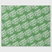 Papier Cadeau Happy Jour de la Saint Patrick irlandais Shamrock (Plat)