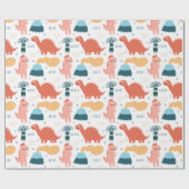 Papier Cadeau Happy Little Dino's (Plat)