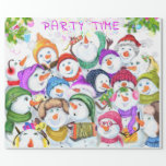 Papier Cadeau Happy Snowmans Christmas Wrapper Paper<br><div class="desc">Papier à envelopper avec Happy Snowmans Joyeux Noël Party Dessin Drôle Dessin Dessin Dessin Dessin Dessin Snowman et Texte - Personnalisable - ou Choisissez / Ajoutez votre texte unique / Police / Couleur / Taille - Faites votre cadeau spécial - Redimensionnez et déplacez ou ajoutez des éléments / image avec...</div>