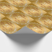 Papier Cadeau Happy Sparkly Customize Gold 50th Anniversary (Coin)