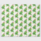 Papier Cadeau Happy St. Patrick's Day Rabbit Wrapping Paper (Plat)