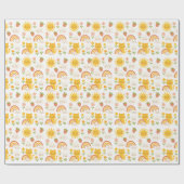 Papier Cadeau "Happy Sunshine & Rainbow Friends – Cute Kids Room (Plat)