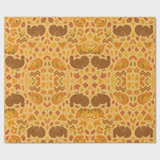 Papier Cadeau Happy Thanksgiving (Plat)