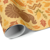 Papier Cadeau Happy Thanksgiving (Coin rond)