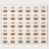 Papier Cadeau Happy Thanksgiving Autumn Pumpkin (Plat)