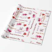 Papier Cadeau Happy Valentine's Day Wrapping Paper Couple Hearts (Déroulé)