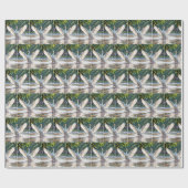 Papier Cadeau Happy White Goose In a Splash Pad (Plat)