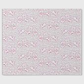 Papier Cadeau Hares lapins de champs mignons lapins Motif blanc (Plat)