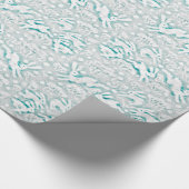 Papier Cadeau Hares lapins lapins lapins Motif d'hiver Blanc (Coin)